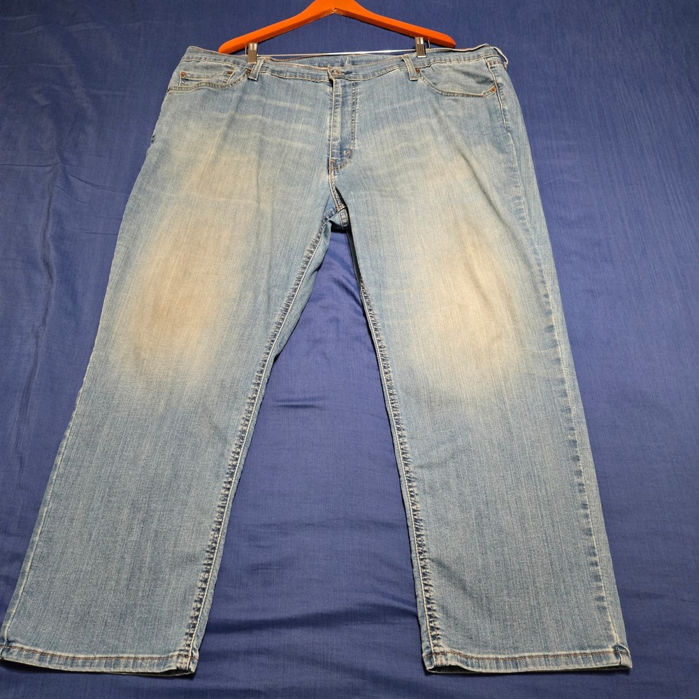 Levi 541 Athletic Taper Jeans Men 46x29 Light Wash Good Stretch Denim